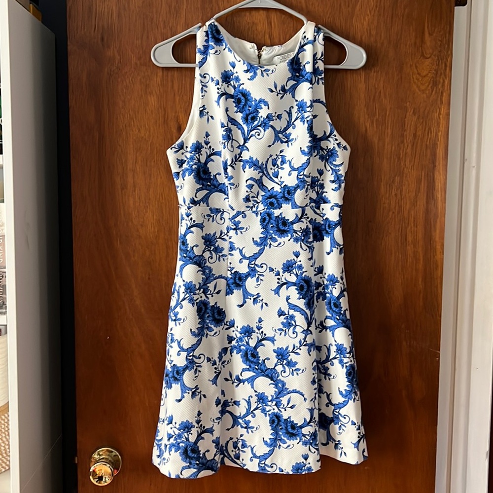 Forever 21 Blue & White Midi Dress